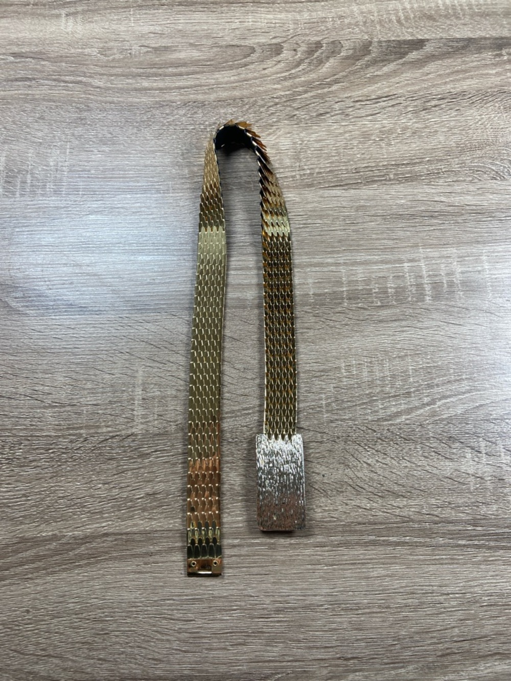 Vintage Gold Tone Elastic Belt